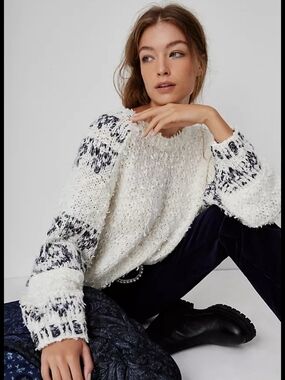 Pilcro Petra Feathered Sweater Anthropologie
